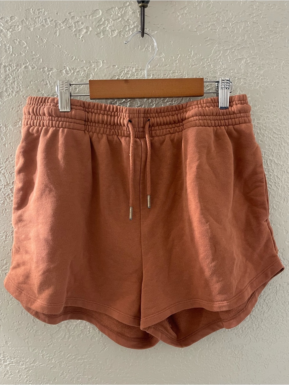 H&M Casual Rust Drawstring Active Lounge Shorts Large
